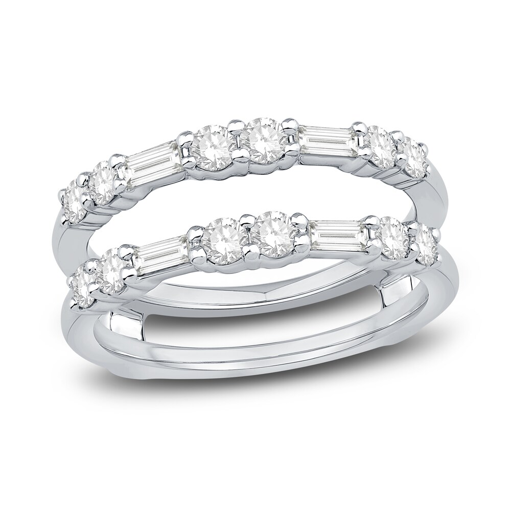 Diamond Enhancer Ring 7/8 ct tw Baguette/Round Platinum wf9wccIx Diamond Enhancer Ring 7/8 ct tw Baguette/Round Platinum wf9wccIx
