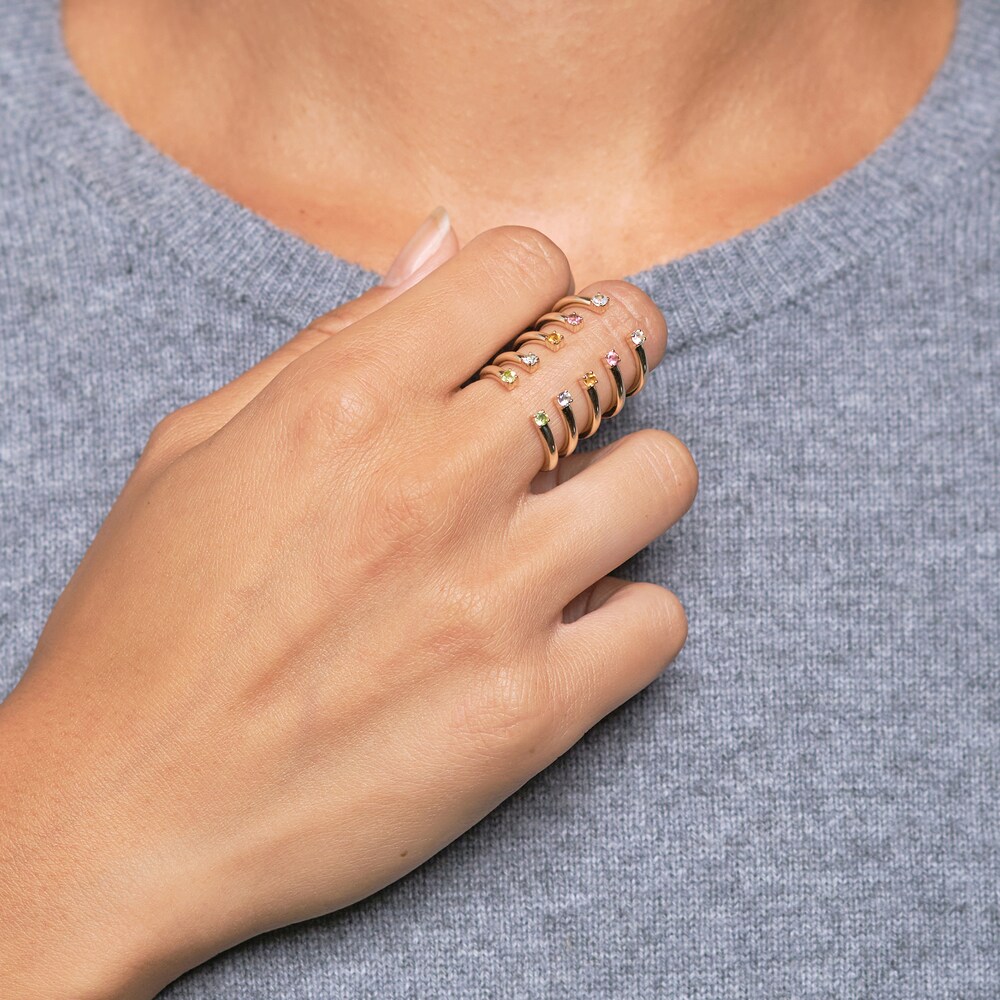 Juliette Maison Natural Amethyst Cuff Ring 10K Rose Gold wiY3tXUa