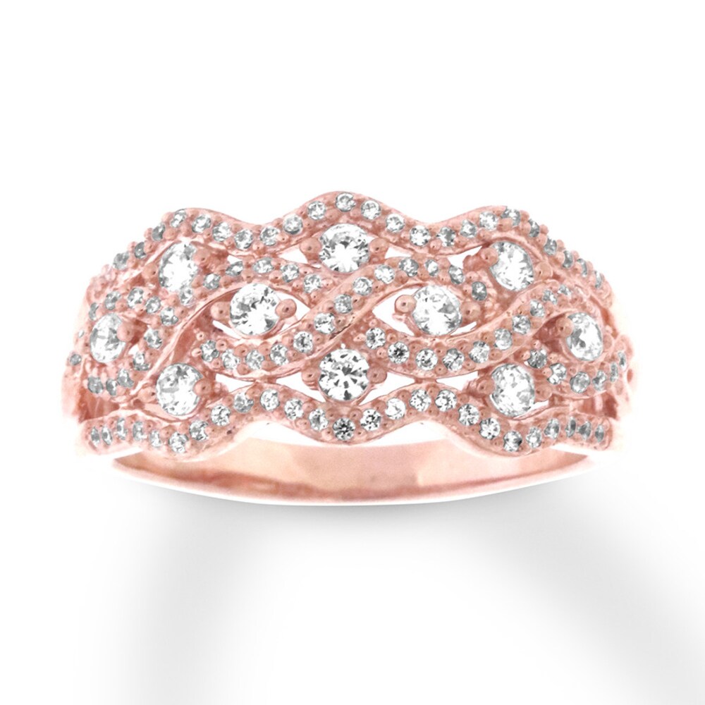 Diamond Ring 5/8 carat tw Round 14K Rose Gold wpTDGZUp Diamond Ring 5/8 carat tw Round 14K Rose Gold wpTDGZUp