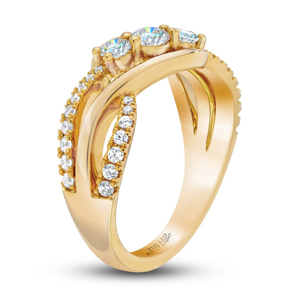 THE LEO First Light Diamond Ring 5/8 ct tw Round 14K Yellow Gold wt1ccFDT THE LEO First Light Diamond Ring 5/8 ct tw Round 14K Yellow Gold wt1ccFDT