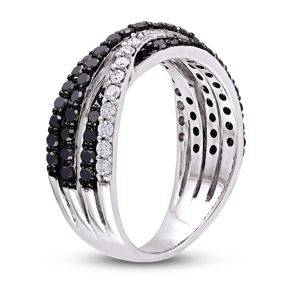 Black & White Diamond Ring 1 ct tw Round Sterling Silver x0CYT28b Black & White Diamond Ring 1 ct tw Round Sterling Silver x0CYT28b