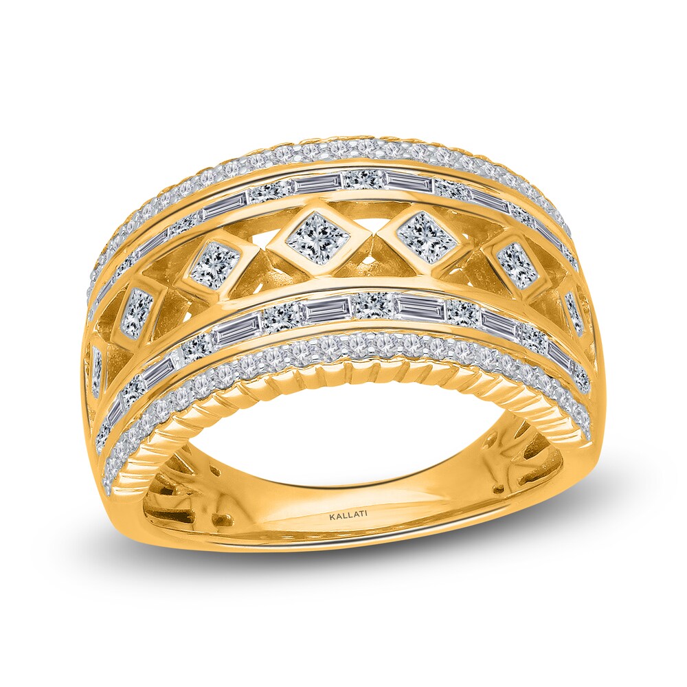 Kallati Diamond Ring 1 ct tw Round/Baguette 14K Yellow Gold x1wThVDv Kallati Diamond Ring 1 ct tw Round/Baguette 14K Yellow Gold x1wThVDv