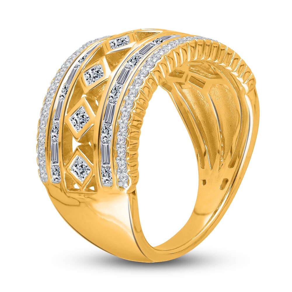 Kallati Diamond Ring 1 ct tw Round/Baguette 14K Yellow Gold x1wThVDv Kallati Diamond Ring 1 ct tw Round/Baguette 14K Yellow Gold x1wThVDv