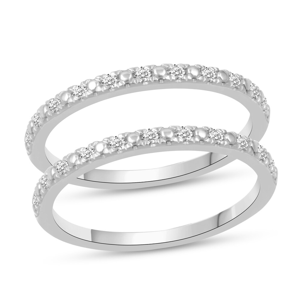 Diamond Double Wedding Band Set 1/8 ct tw 14K White Gold x2gXKu5p Diamond Double Wedding Band Set 1/8 ct tw 14K White Gold x2gXKu5p
