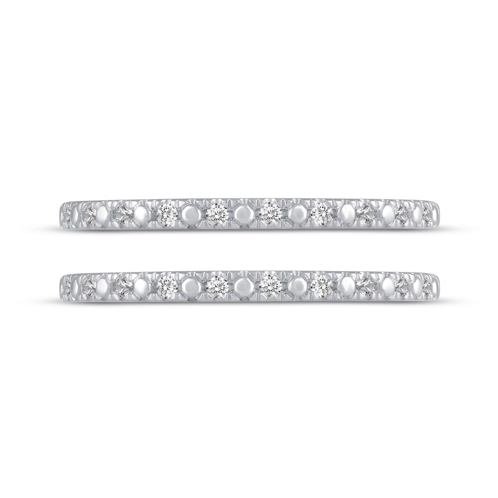 Diamond Double Wedding Band Set 1/8 ct tw 14K White Gold x2gXKu5p Diamond Double Wedding Band Set 1/8 ct tw 14K White Gold x2gXKu5p