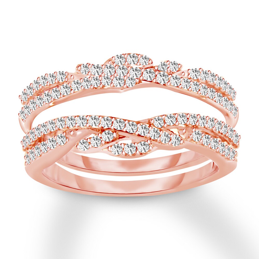 Diamond Enhancer Ring 1/2 ct tw Round-cut 14K Rose Gold x4QjD8zY Diamond Enhancer Ring 1/2 ct tw Round-cut 14K Rose Gold x4QjD8zY
