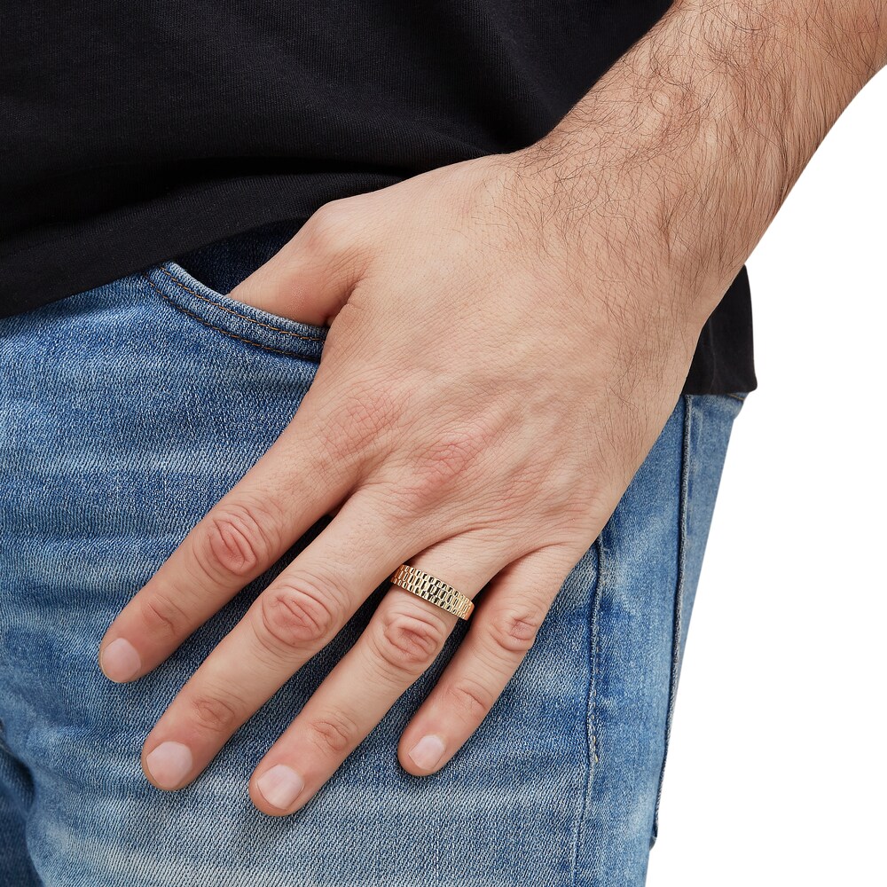 Italia D\'Oro Men\'s Watch Link Ring14K Yellow Gold xG50d90A Italia D\'Oro Men\'s Watch Link Ring14K Yellow Gold xG50d90A