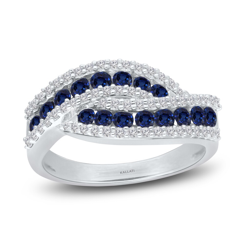 Kallati Natural Blue Sapphire Ring 1/3 ct tw Diamonds 14K White Gold xIcHdXPp Kallati Natural Blue Sapphire Ring 1/3 ct tw Diamonds 14K White Gold xIcHdXPp