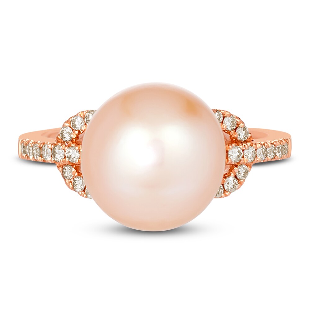Le Vian Cultured Freshwater Pearl Ring 1/5 ct tw Diamonds 14K Strawberry Gold xJvmHiRZ