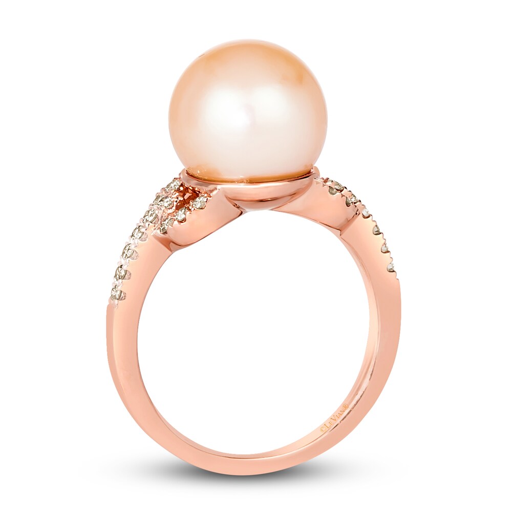 Le Vian Cultured Freshwater Pearl Ring 1/5 ct tw Diamonds 14K Strawberry Gold xJvmHiRZ