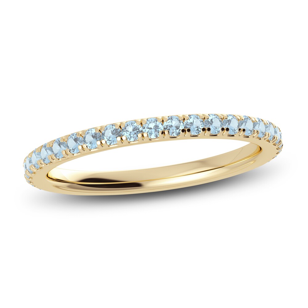 Juliette Maison Natural Aquamarine Eternity Ring 10K Yellow Gold xNYxTQEf Juliette Maison Natural Aquamarine Eternity Ring 10K Yellow Gold xNYxTQEf