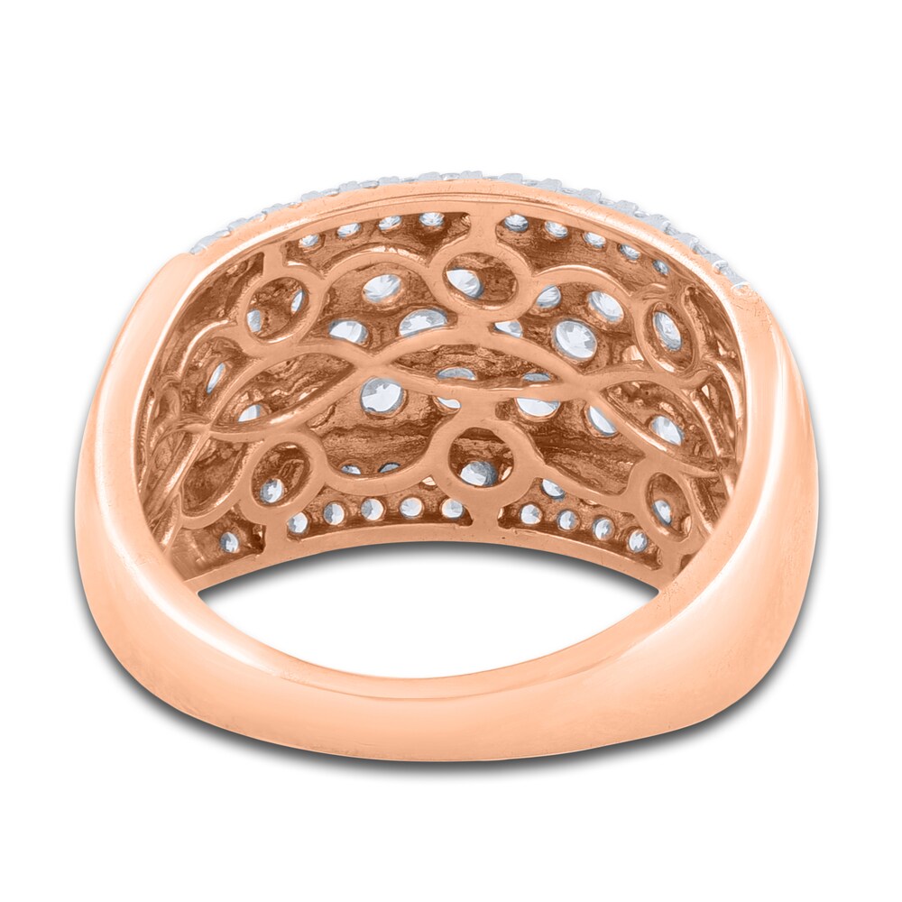 Diamond Multi-Row Anniversary Band 2 ct tw Round 14K Rose Gold xZlREl0G Diamond Multi-Row Anniversary Band 2 ct tw Round 14K Rose Gold xZlREl0G