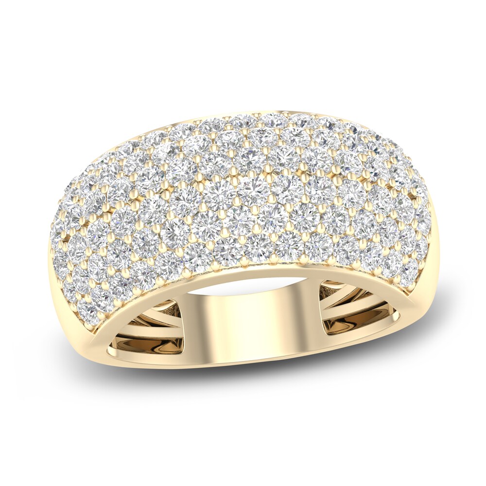 Diamond Pave Anniversary Band 1-1/2 ct tw Round 14K Yellow Gold xeshkWJw Diamond Pave Anniversary Band 1-1/2 ct tw Round 14K Yellow Gold xeshkWJw