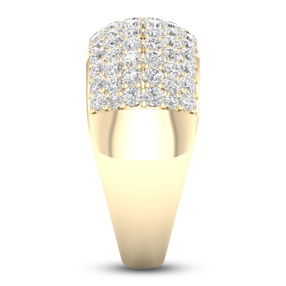 Diamond Pave Anniversary Band 1-1/2 ct tw Round 14K Yellow Gold xeshkWJw