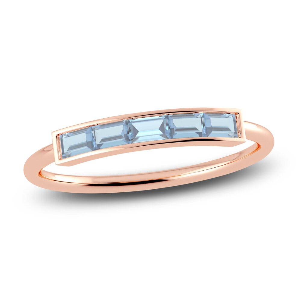 Juliette Maison Natural Aquamarine Baguette Bar Ring 10K Rose Gold xmLwvAnz Juliette Maison Natural Aquamarine Baguette Bar Ring 10K Rose Gold xmLwvAnz