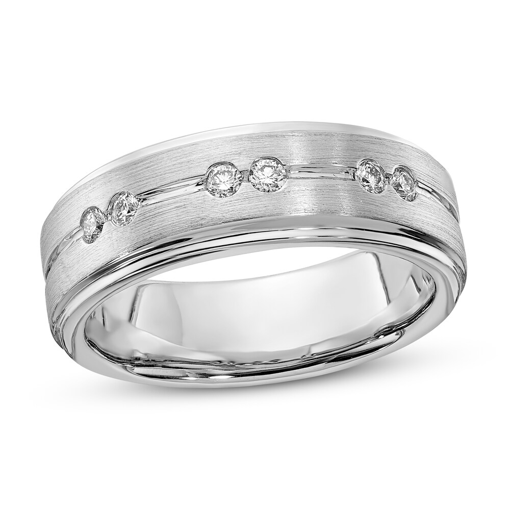 Men's Diamond Wedding Band 1/5 ct tw Round 10K White Gold xuVFDYJj Men's Diamond Wedding Band 1/5 ct tw Round 10K White Gold xuVFDYJj