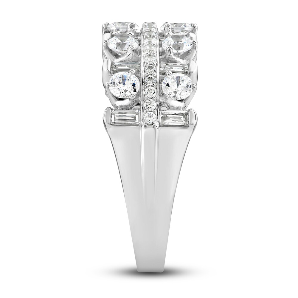 Diamond Ring 1-1/2 ct tw Baguette/Round 14K White Gold xzlSjd91 Diamond Ring 1-1/2 ct tw Baguette/Round 14K White Gold xzlSjd91