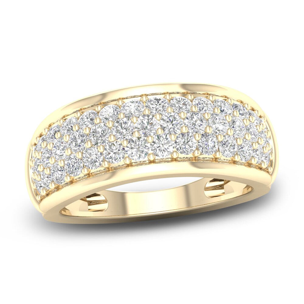 Diamond Pave Anniversary Band 1 ct tw Round 14K Yellow Gold y1rRMlGs Diamond Pave Anniversary Band 1 ct tw Round 14K Yellow Gold y1rRMlGs