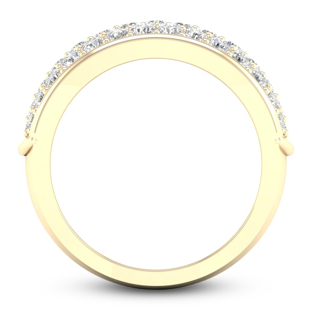 Diamond Pave Anniversary Band 1 ct tw Round 14K Yellow Gold y1rRMlGs