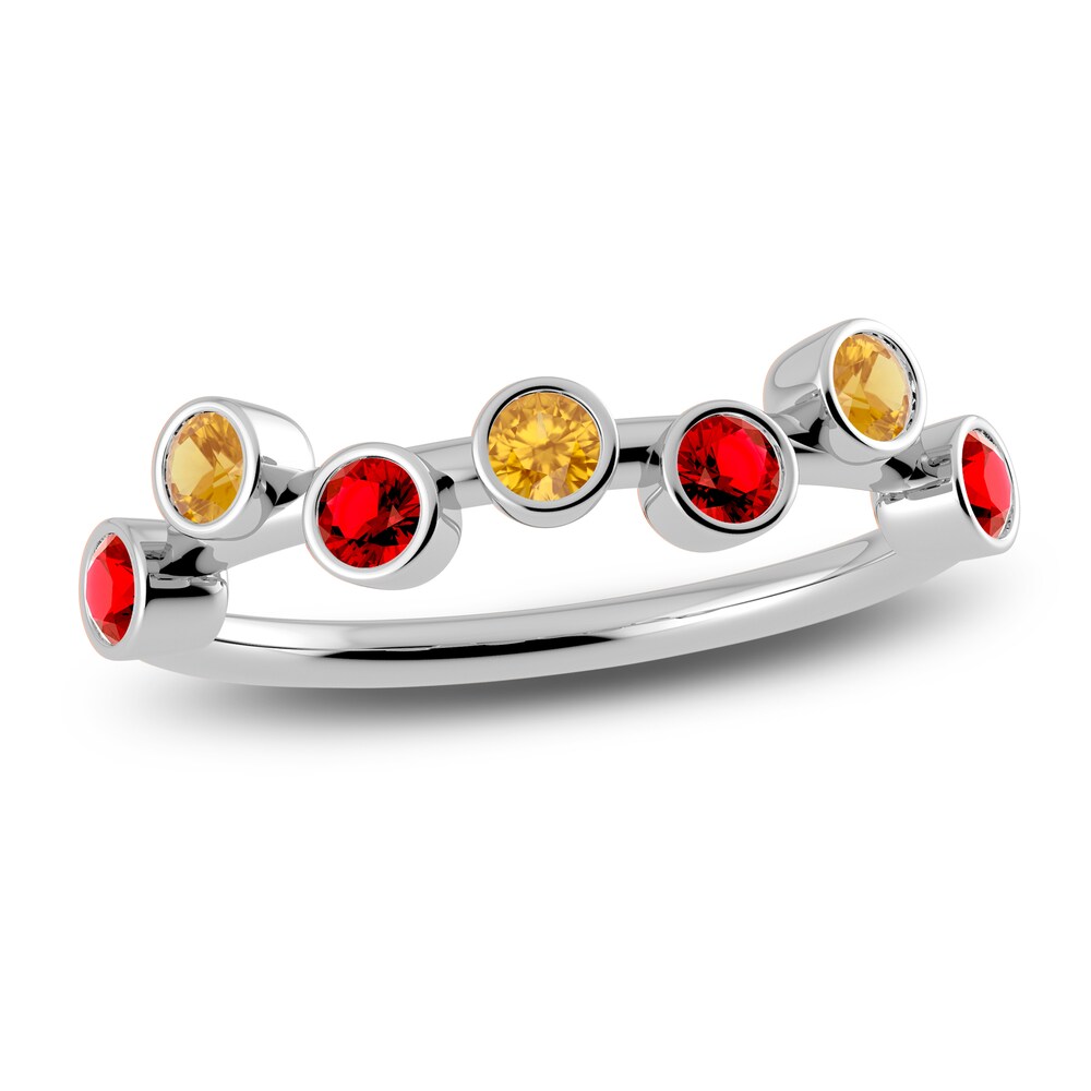 Juliette Maison Natural Citrine & Natural Ruby Ring 10K White Gold y4efhUv8 Juliette Maison Natural Citrine & Natural Ruby Ring 10K White Gold y4efhUv8