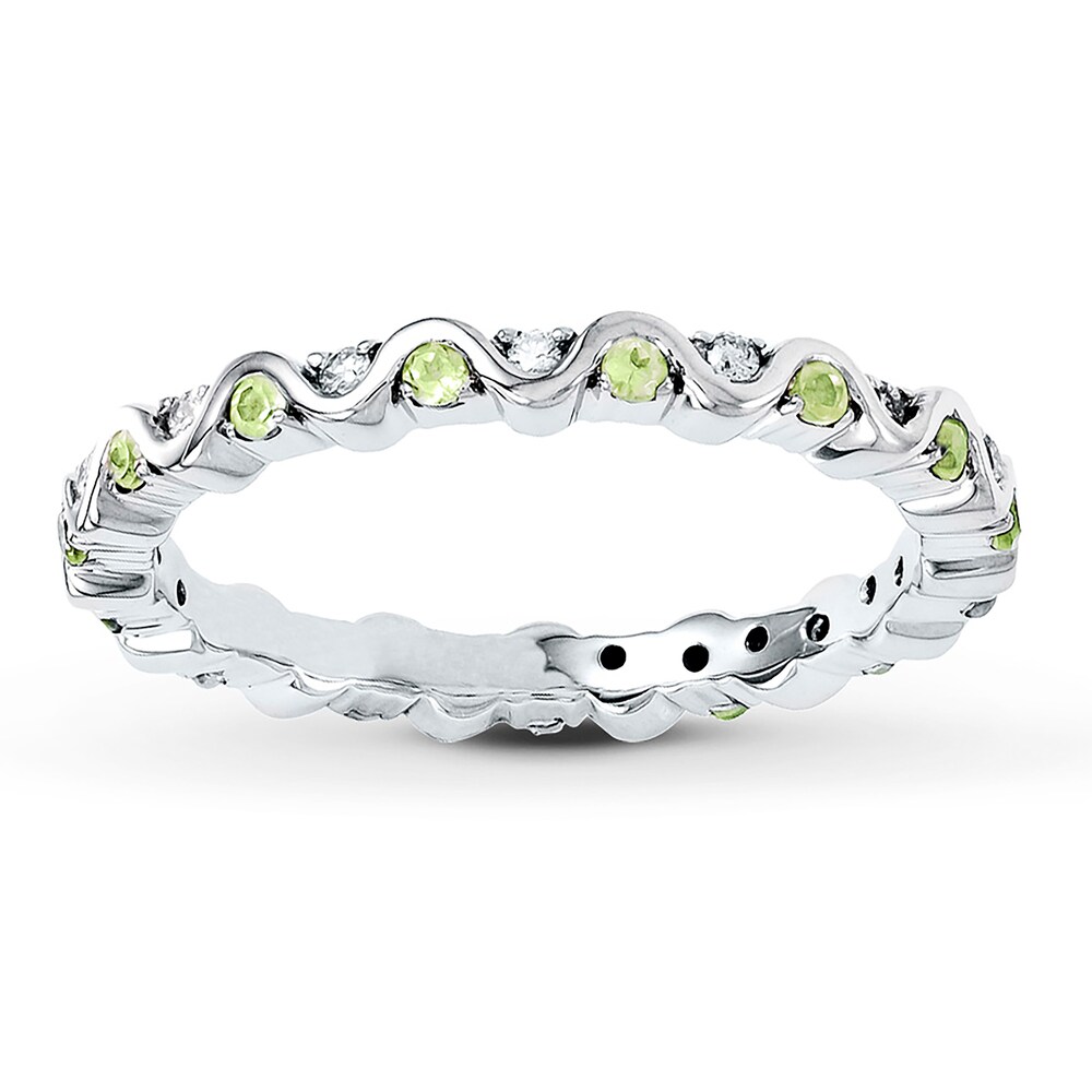 Stackable Ring Peridot & Diamond Sterling Silver y6FRXcQb Stackable Ring Peridot & Diamond Sterling Silver y6FRXcQb