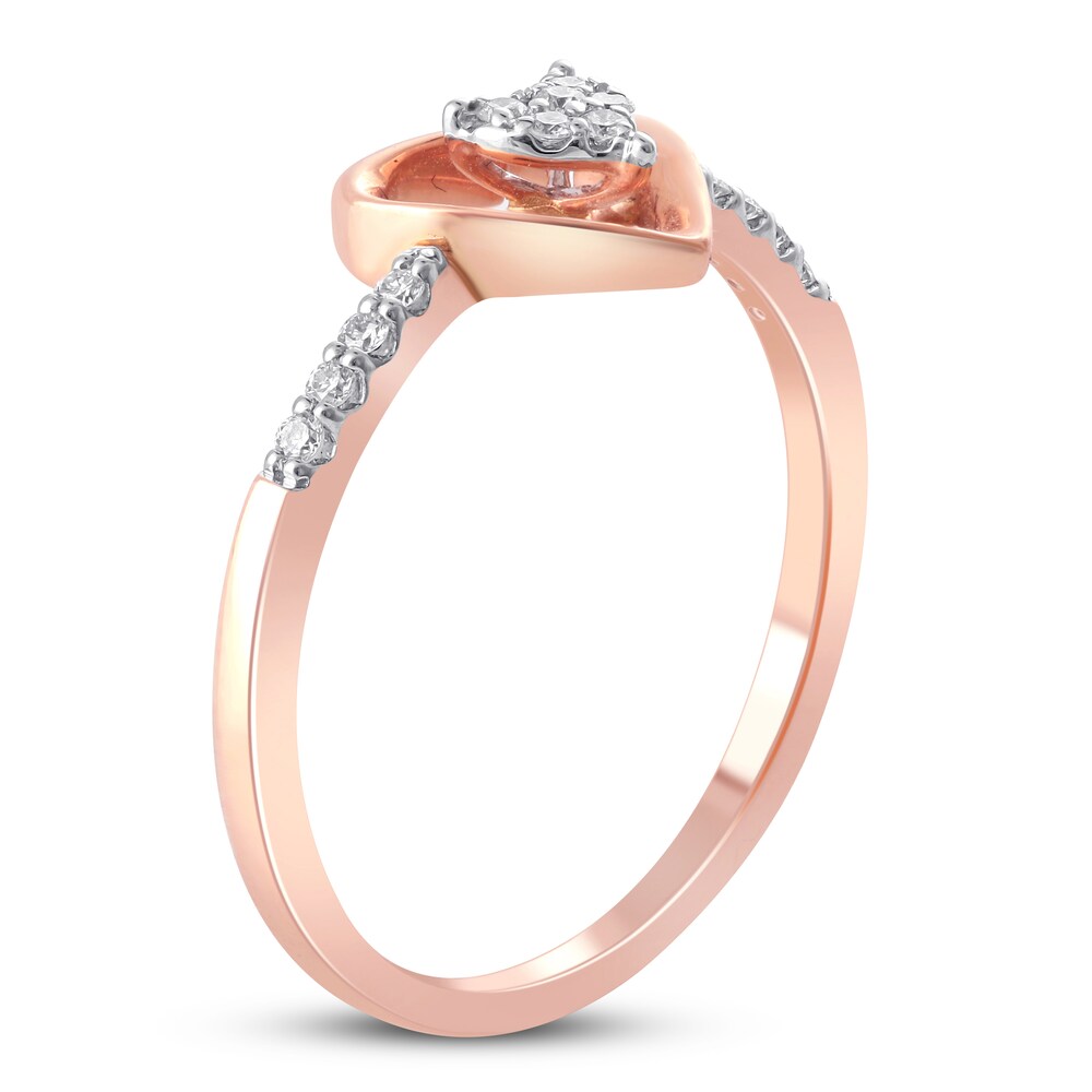 Diamond Ring 1/10 ct tw Round 10K Rose Gold yADr1PPg Diamond Ring 1/10 ct tw Round 10K Rose Gold yADr1PPg