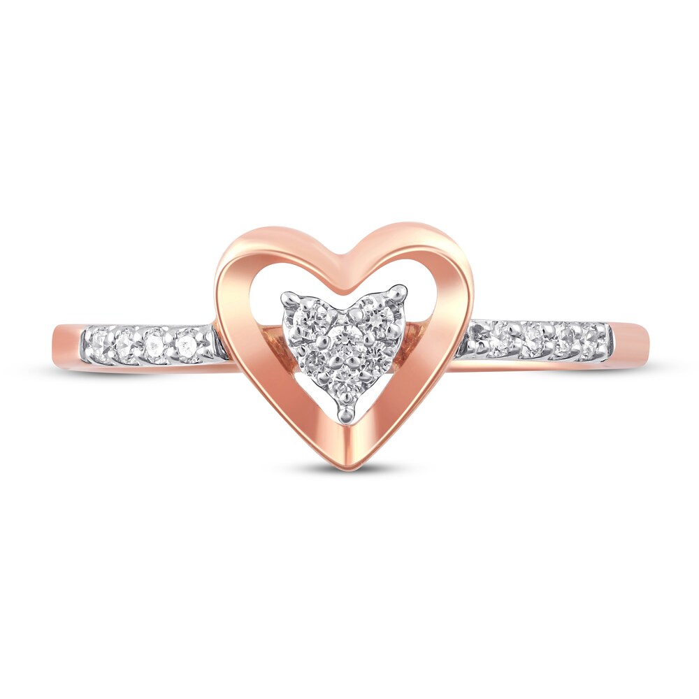 Diamond Ring 1/10 ct tw Round 10K Rose Gold yADr1PPg Diamond Ring 1/10 ct tw Round 10K Rose Gold yADr1PPg