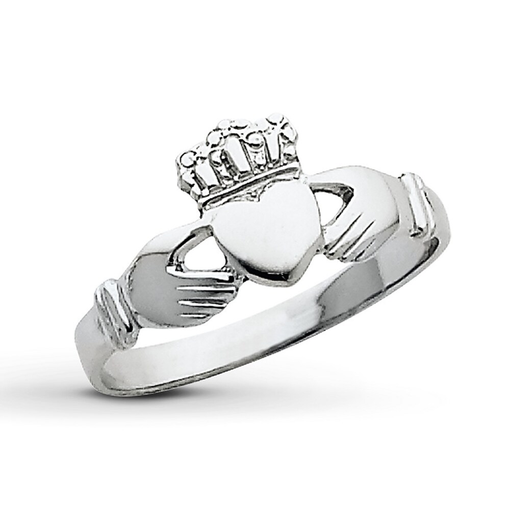 Claddagh Ring 14K White Gold yOPmfVWC Claddagh Ring 14K White Gold yOPmfVWC