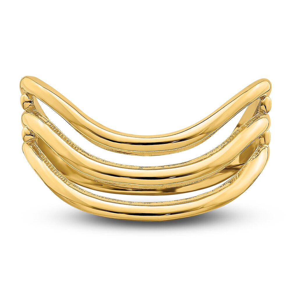 High-Polish Triple Wave Ring 14K Yellow Gold yRrs25Xl High-Polish Triple Wave Ring 14K Yellow Gold yRrs25Xl