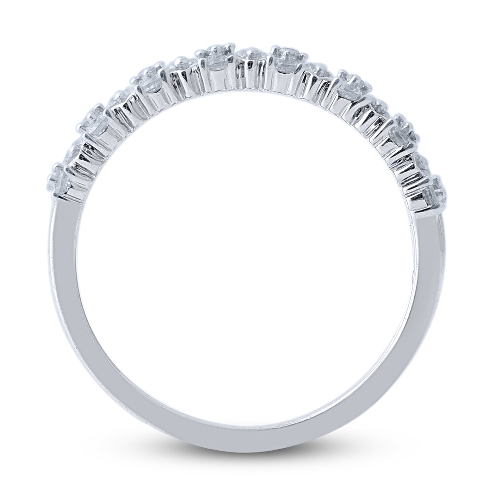 Diamond Multi-Row Anniversary Band 1/2 ct tw Round 14K White Gold yTCT2PWn Diamond Multi-Row Anniversary Band 1/2 ct tw Round 14K White Gold yTCT2PWn