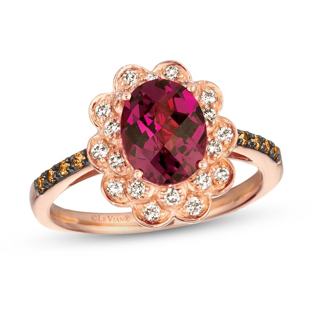 Le Vian Natural Rhodolite Garnet Ring 1/4 ct tw Diamonds 14K Strawberry Gold yVHYr4LC Le Vian Natural Rhodolite Garnet Ring 1/4 ct tw Diamonds 14K Strawberry Gold yVHYr4LC