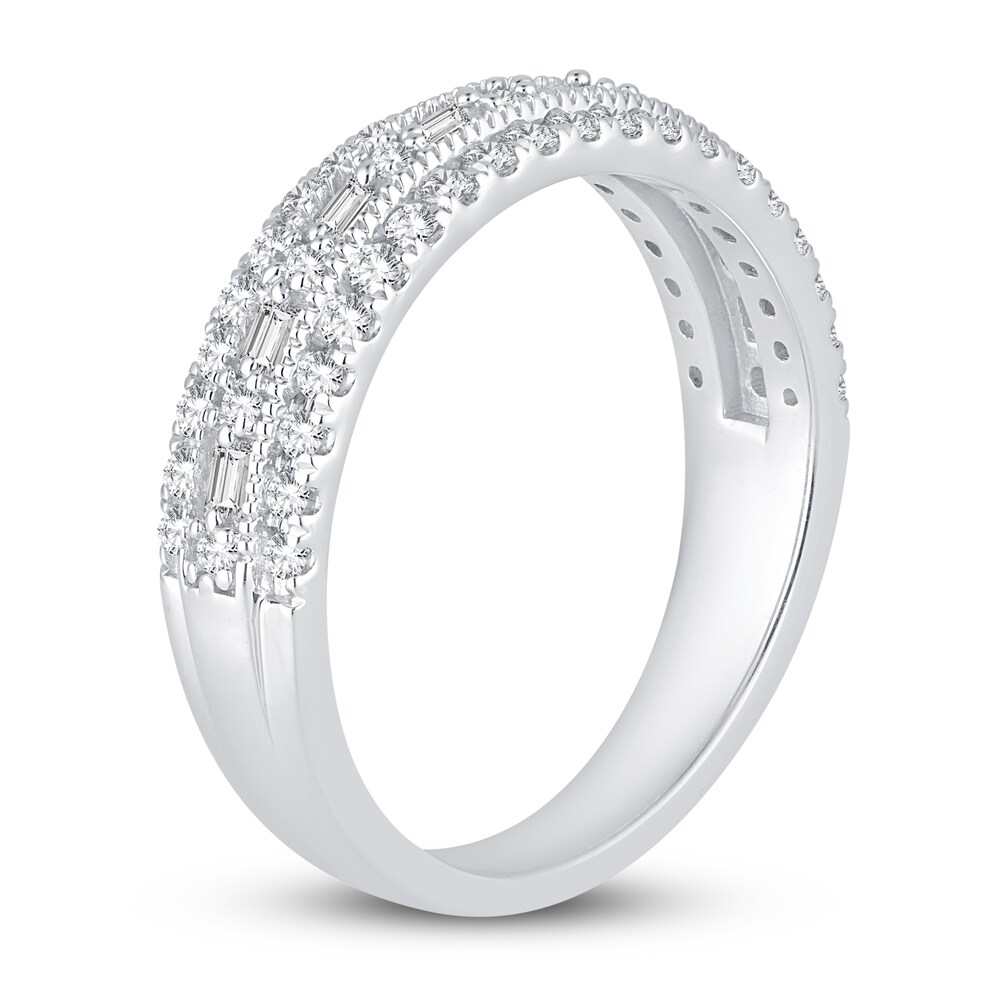 Diamond Anniversary Band 1/2 ct tw Baguette/Round 14K White Gold yXGp83Jq Diamond Anniversary Band 1/2 ct tw Baguette/Round 14K White Gold yXGp83Jq