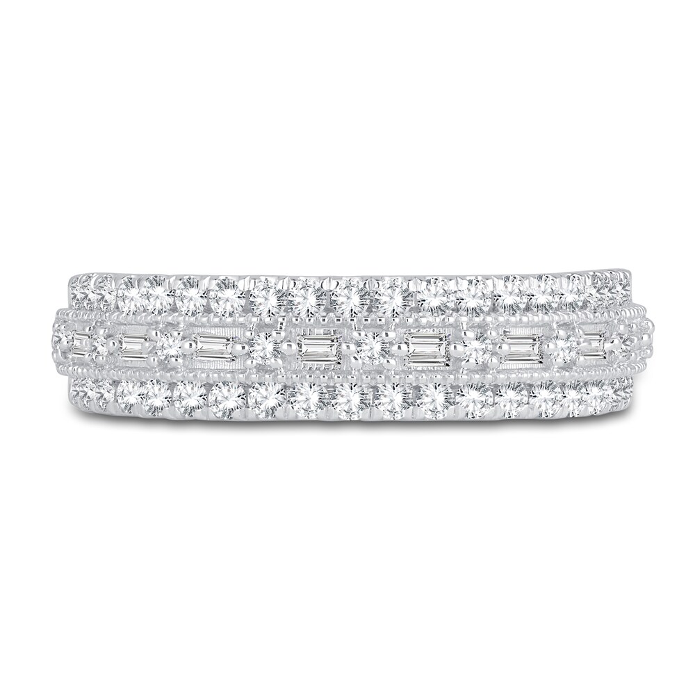 Diamond Anniversary Band 1/2 ct tw Baguette/Round 14K White Gold yXGp83Jq Diamond Anniversary Band 1/2 ct tw Baguette/Round 14K White Gold yXGp83Jq