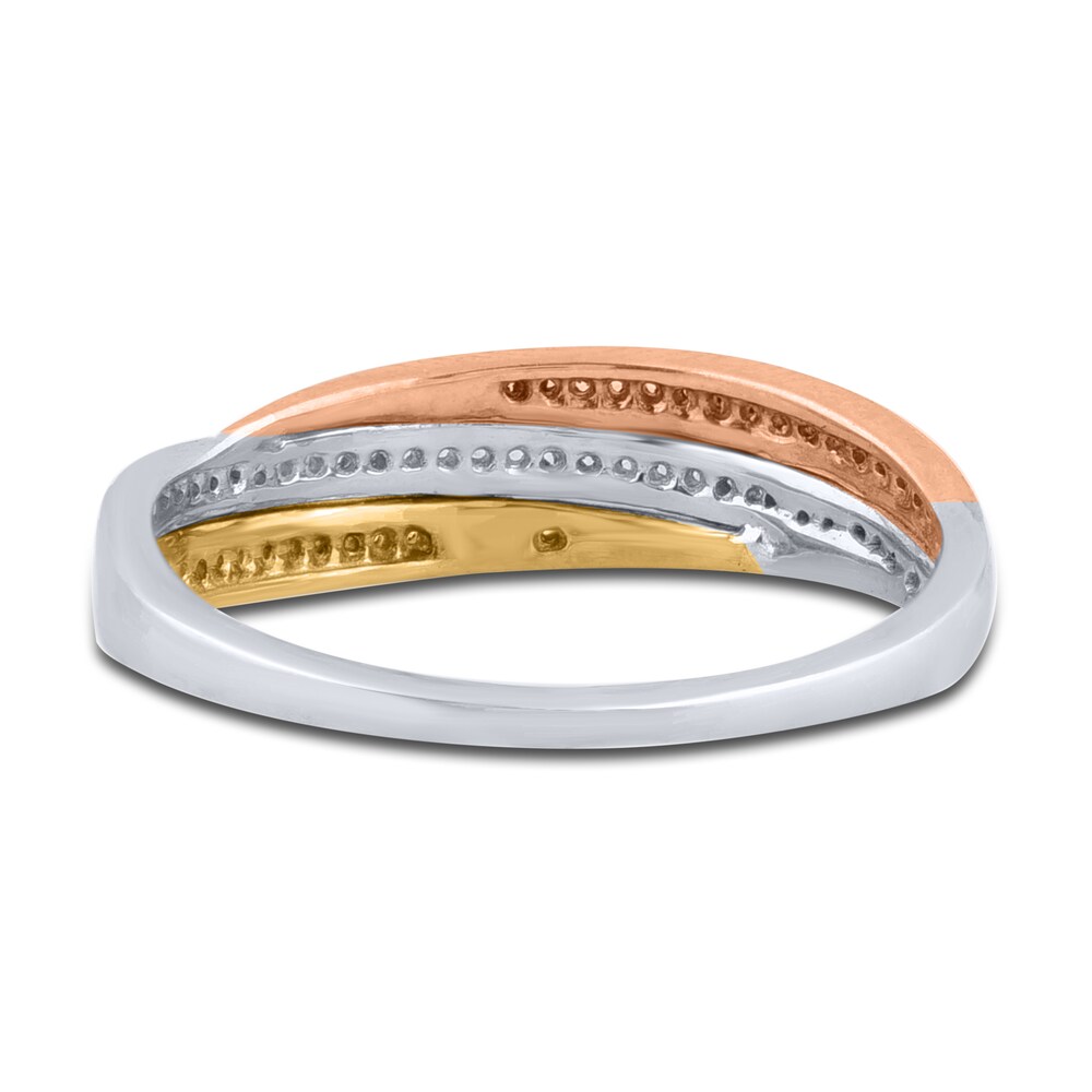 Diamond Anniversary Band 1/6 ct tw Round 14K Tri-Color Gold ycFz0se4 Diamond Anniversary Band 1/6 ct tw Round 14K Tri-Color Gold ycFz0se4