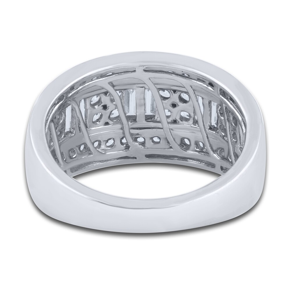 Diamond Anniversary Band 1 ct tw Round/Baguette 14K White Gold yfUFADv9 Diamond Anniversary Band 1 ct tw Round/Baguette 14K White Gold yfUFADv9