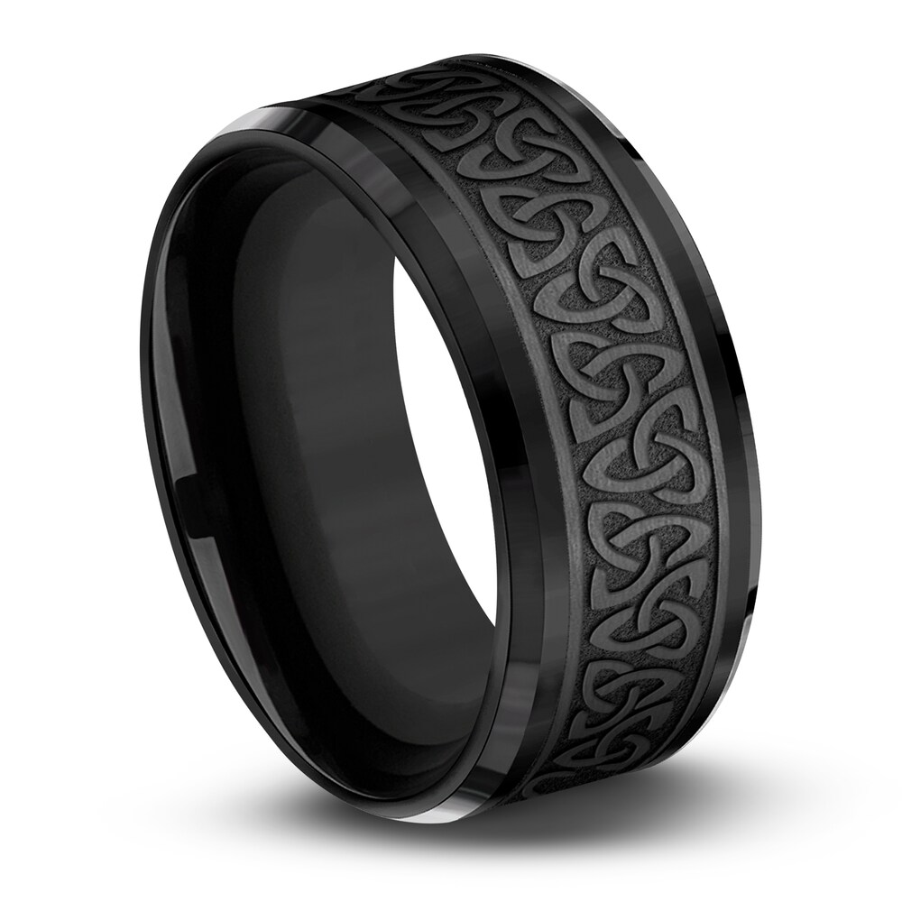 Celtic Knot Wedding Band Black Titanium 9.0mm yhM5YIa0 Celtic Knot Wedding Band Black Titanium 9.0mm yhM5YIa0