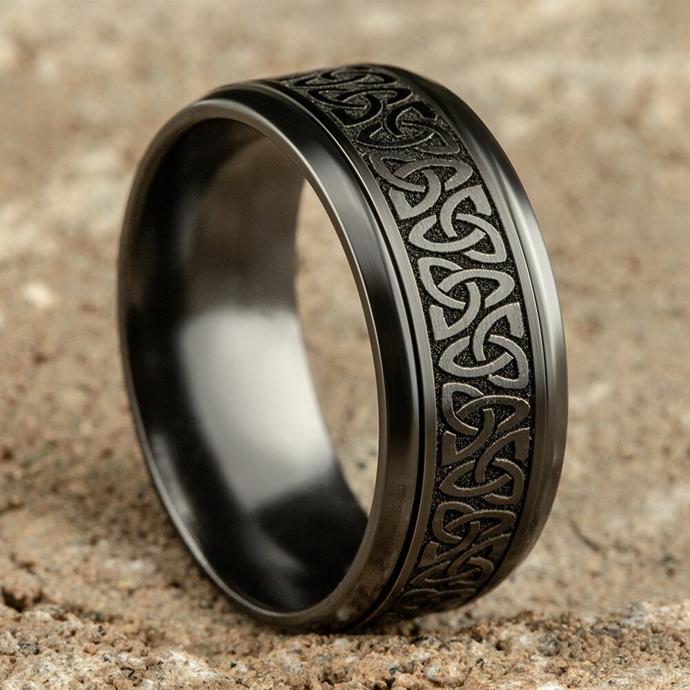 Celtic Knot Wedding Band Black Titanium 9.0mm yhM5YIa0 Celtic Knot Wedding Band Black Titanium 9.0mm yhM5YIa0
