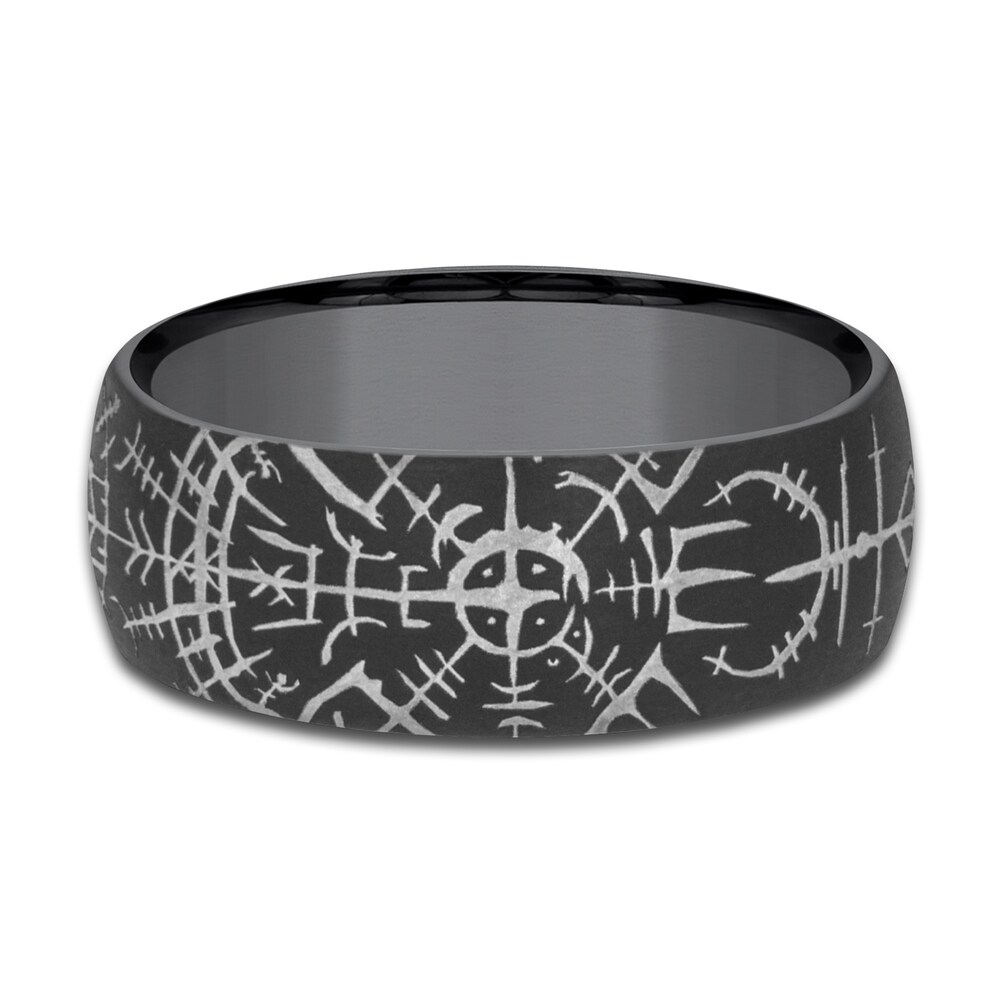 Men\'s Viking Compass Wedding Band Tantalum 8.0mm yog1IfC5 Men\'s Viking Compass Wedding Band Tantalum 8.0mm yog1IfC5