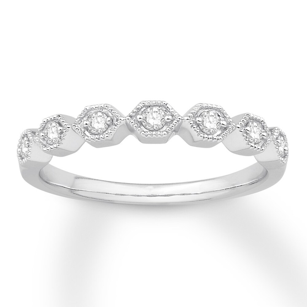 Diamond Anniversary Band 1/6 ct tw Round-cut 10K White Gold yuq0oaXd Diamond Anniversary Band 1/6 ct tw Round-cut 10K White Gold yuq0oaXd