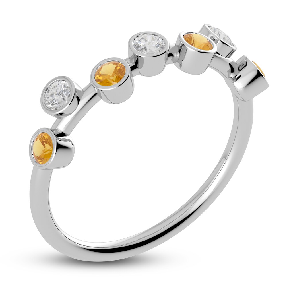 Juliette Maison Natural Citrine & Natural White Sapphire Ring 10K White Gold z38zDNGH Juliette Maison Natural Citrine & Natural White Sapphire Ring 10K White Gold z38zDNGH