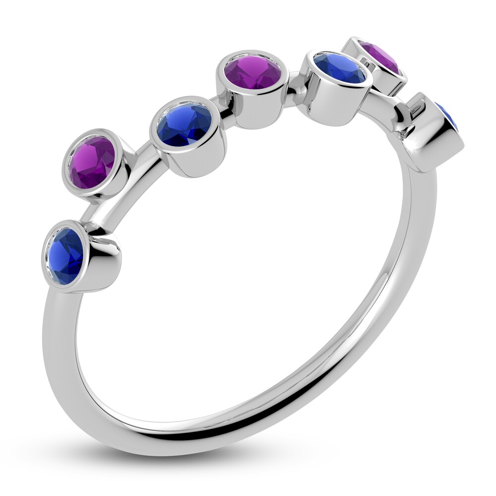 Juliette Maison Natural Amethyst & Natural Blue Sapphire Ring 10K White Gold zBnTKxCl Juliette Maison Natural Amethyst & Natural Blue Sapphire Ring 10K White Gold zBnTKxCl