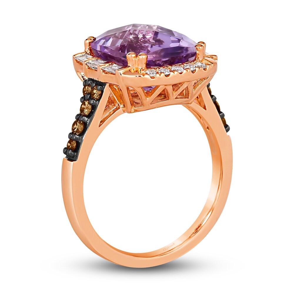 Le Vian Natural Amethyst Ring 1/2 ct tw Diamonds 14K Strawberry Gold zKRwEJlg