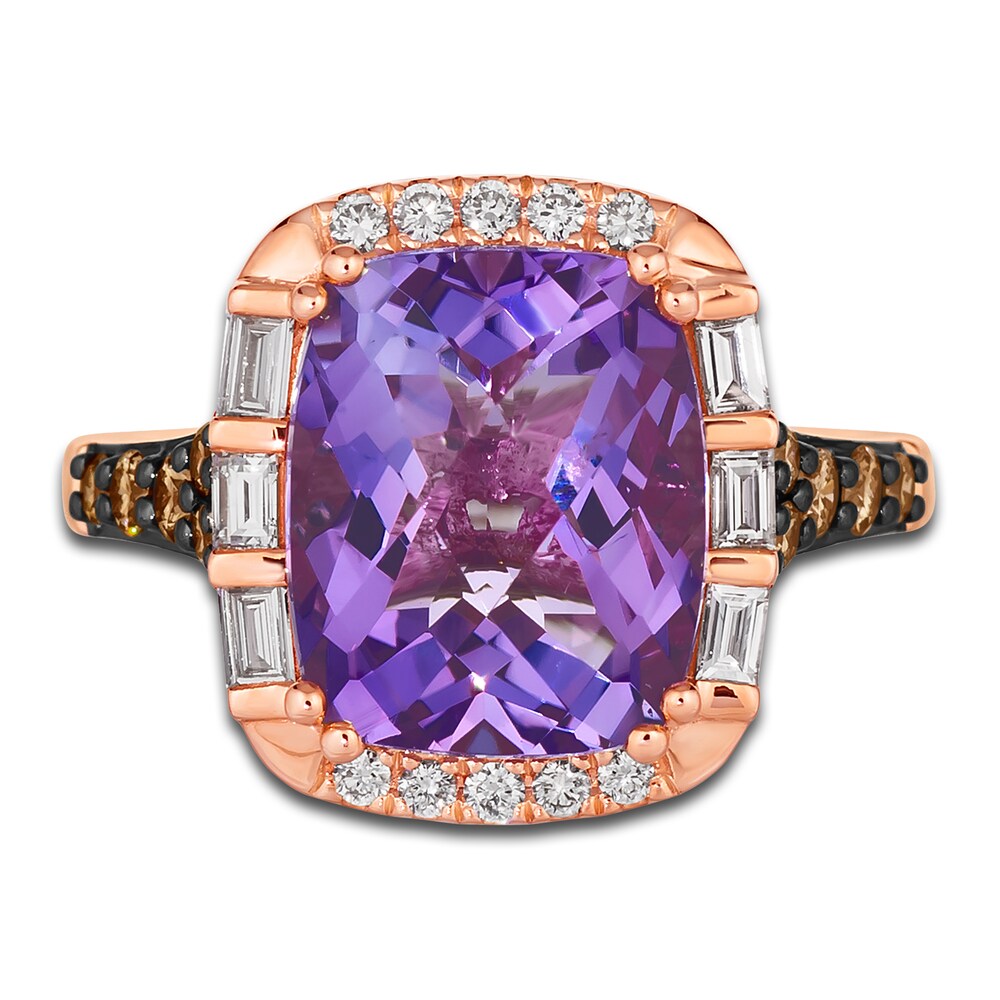 Le Vian Natural Amethyst Ring 1/2 ct tw Diamonds 14K Strawberry Gold zKRwEJlg