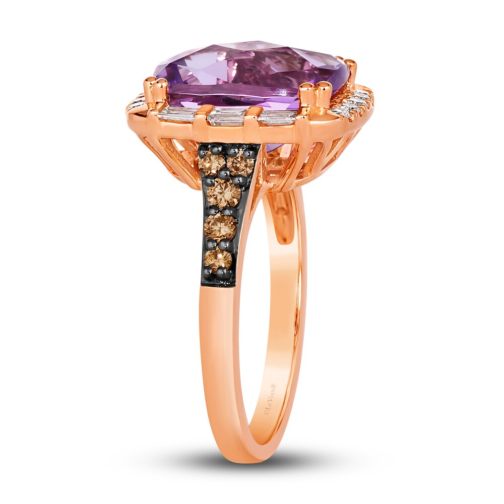 Le Vian Natural Amethyst Ring 1/2 ct tw Diamonds 14K Strawberry Gold zKRwEJlg