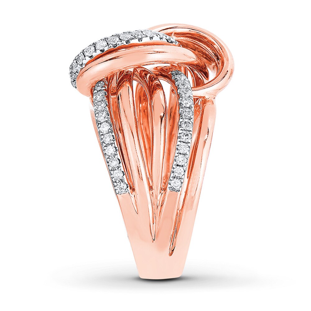 Diamond Knot Ring 1/2 ct tw Round 14K Rose Gold zPnj6D38 Diamond Knot Ring 1/2 ct tw Round 14K Rose Gold zPnj6D38