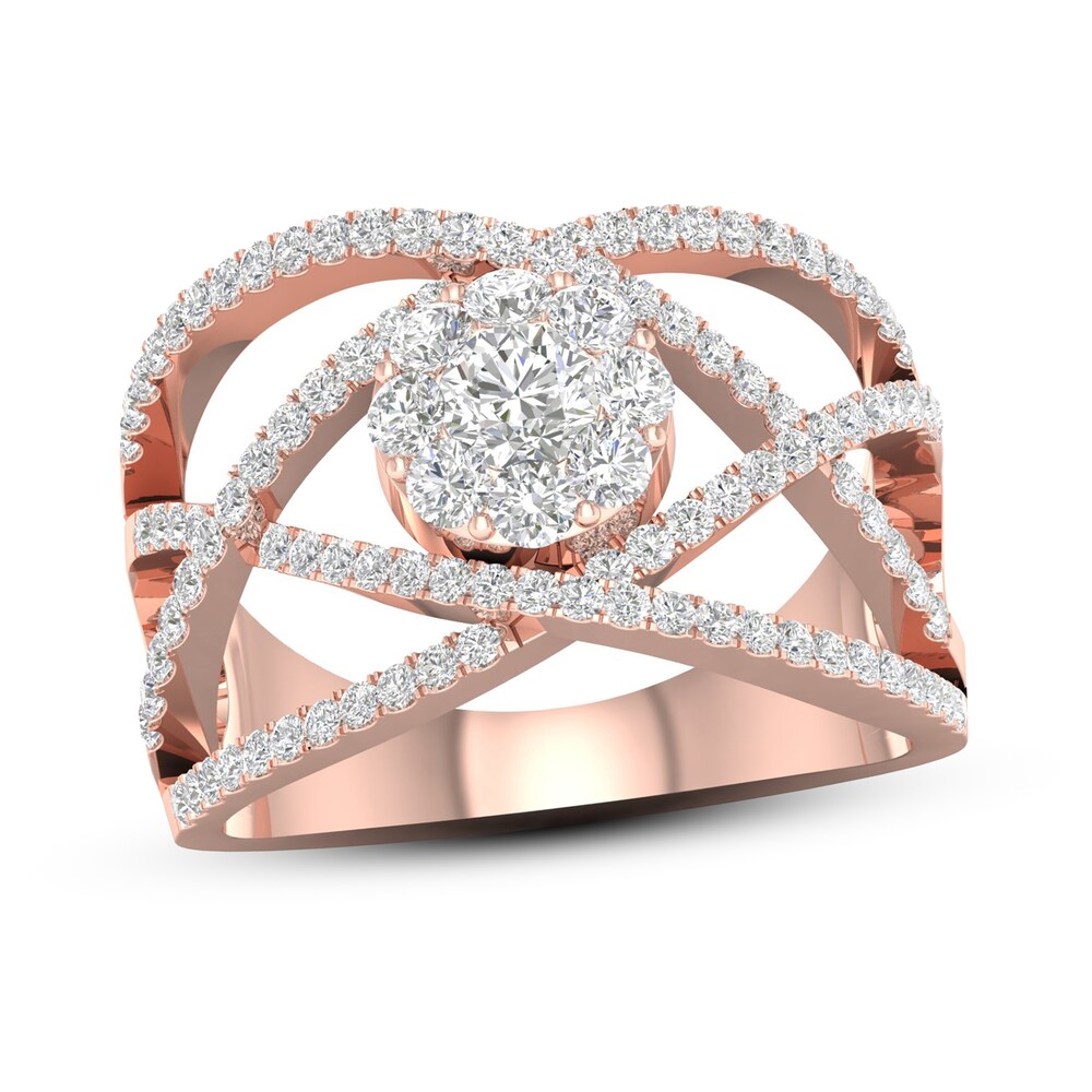 Diamond Ring 1 ct tw Round 14K Rose Gold zS96IRlZ Diamond Ring 1 ct tw Round 14K Rose Gold zS96IRlZ