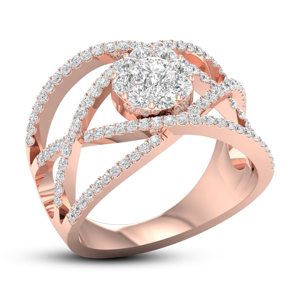 Diamond Ring 1 ct tw Round 14K Rose Gold zS96IRlZ Diamond Ring 1 ct tw Round 14K Rose Gold zS96IRlZ