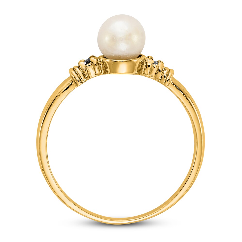 Cultured Freshwater Pearl Ring Diamond Accent 14K Yellow Gold zUPlkYDy