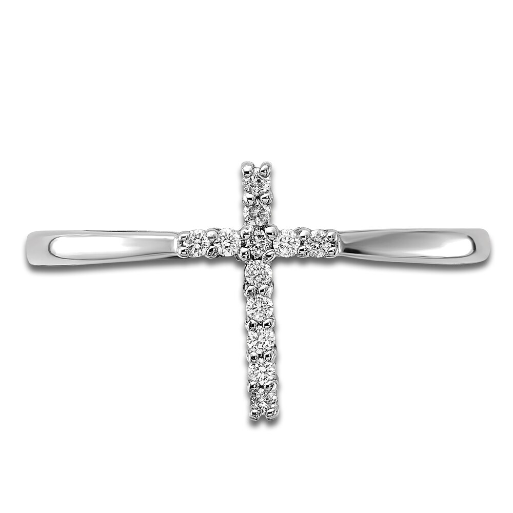 Diamond Cross Ring 1/15 ct tw Round 14K White Gold zcIoWPcJ Diamond Cross Ring 1/15 ct tw Round 14K White Gold zcIoWPcJ