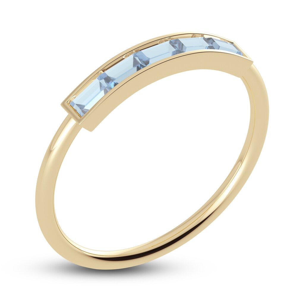 Juliette Maison Natural Aquamarine Baguette Bar Ring 10K Yellow Gold zgB6SmlM Juliette Maison Natural Aquamarine Baguette Bar Ring 10K Yellow Gold zgB6SmlM